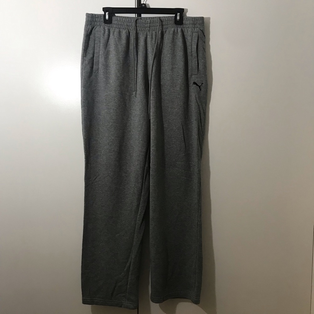Puma Mens L Gray Sport Lifestyle Sweatpants